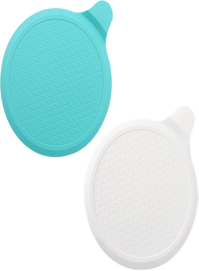 Tomario (2 Pack) Silicone Bathtub Stopper, 6" Extra Large Silicone Drain Plug, Universal Shower Drain Tub Stopper for Kitchen Gadgets Bathroom, Blue+White - Image 1