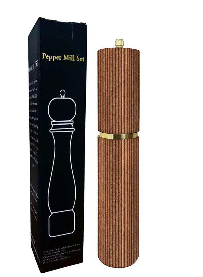 UNIOVC Wooden Pepper Grinder Pepper Mill,Adjustable Coarseness Salt Pepper Grinder Shaker Pepper Grinder Refillable,Acacia Wood Salt Grinder for Your Kitchen - Image 4
