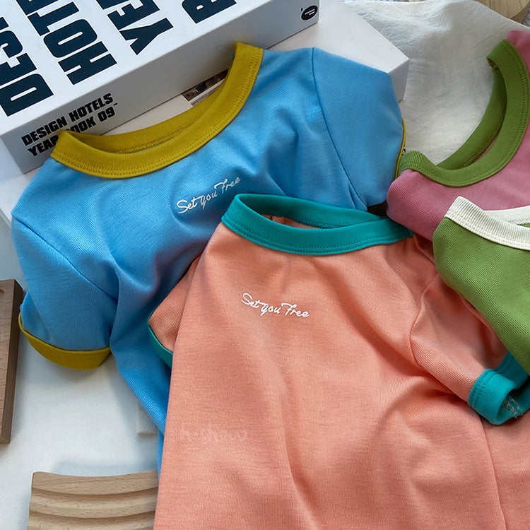 New Girls Short-Sleeved T-Shirt Modal Fashionable Kidsren's Half-Sleeved T-Shirt Baby Girl Bottoming Shirt Z013 - Image 3