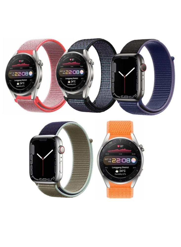 Perfii 5pcs Watchband Bundle Compatible with all Samsung, Huawei, Amazfit, Fitbit and Honor with 20mm band size  - Image 1