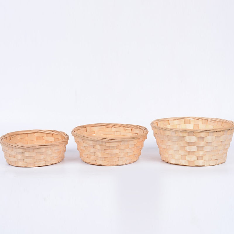3pcs Flower Baskets Organizer Home Fruit Sundries Storage Baskets - Image 1