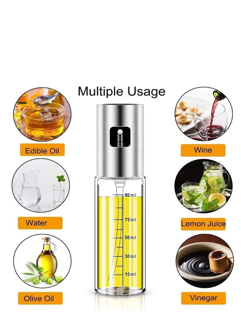 MJZ 100ml Oil Sprayer for Cooking Glass Olive Oil Dispenser Bottle for Kitchen, Premium Glass Oil Bottle, Food Grade Oil Mister for Air Fryer, Salad, Frying, BBQ - Image 5
