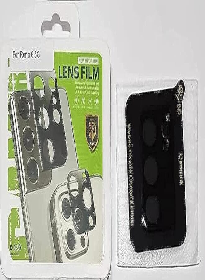 GOLDEN MASK For Oppo Reno 6 5G Glass Camera Protector - Black 