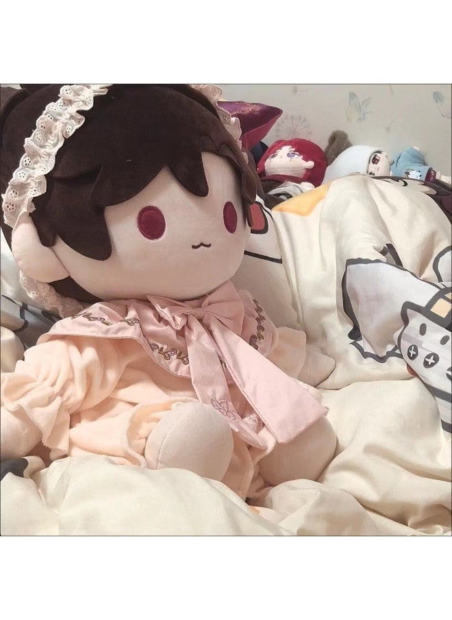 Generic - 20cm Baby Clothes Two-Dimensional One-Piece 40cm Baby Clothes Cotton Clothes Love Of Light And Night Sitting Posture Changing Pajamas Skirt-Specification:40CM-Color:Pink Belle Pajamas Including Headgear [doll Not Included] - Image 1