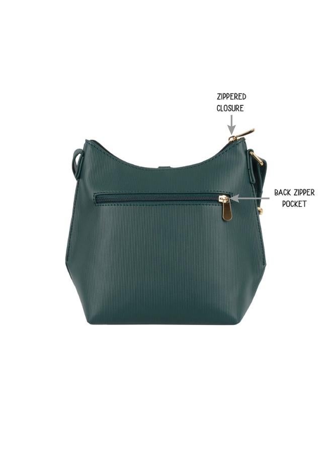 Baggit Women Green Sling Bag Small Size | Ladies Stylish Casual Cross Body Purse Handbag - Image 4
