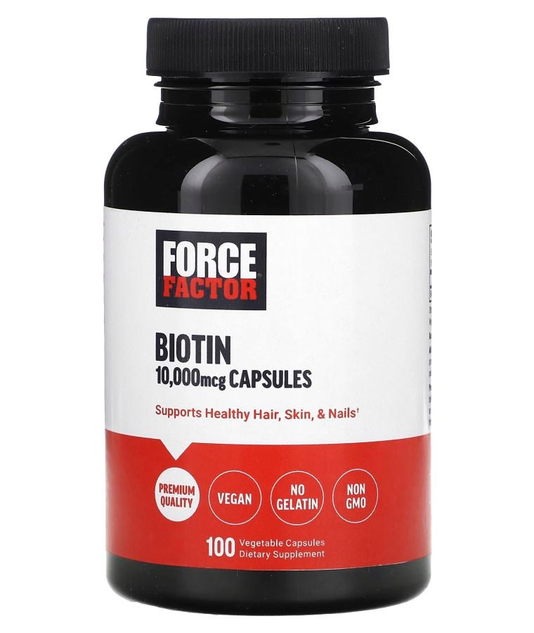 Force Factor Biotin 10000 mcg 100 Vegetable Capsules