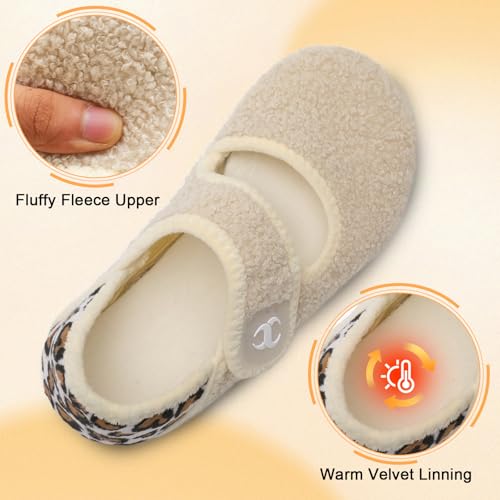 Scurtain Leopard Non Slip Rubber Slippers - Warm Bathroom Sock Shoes, Washable Summer House Shoes, Foldable Sandal Slippers for Women & Men - Image 3