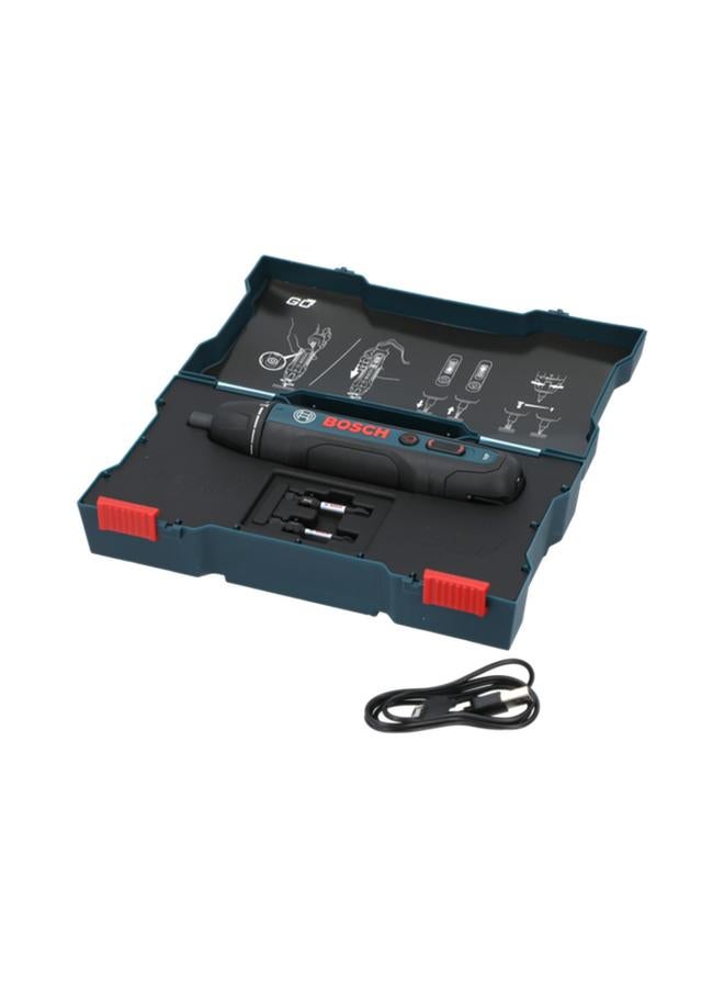 BOSCH Go 3.6V Li-Ion Cordless Screwdriver with Built-in Battery and USB Cable Blue and Black JE0 601 9H2 100  - Image 1