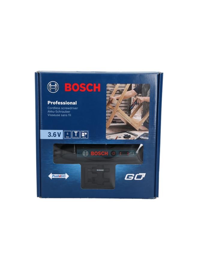 BOSCH Go 3.6V Li-Ion Cordless Screwdriver with Built-in Battery and USB Cable Blue and Black JE0 601 9H2 100  - Image 4