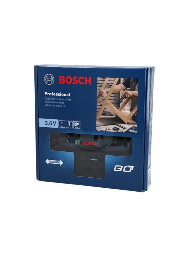 BOSCH Go 3.6V Li-Ion Cordless Screwdriver with Built-in Battery and USB Cable Blue and Black JE0 601 9H2 100  - Image 5