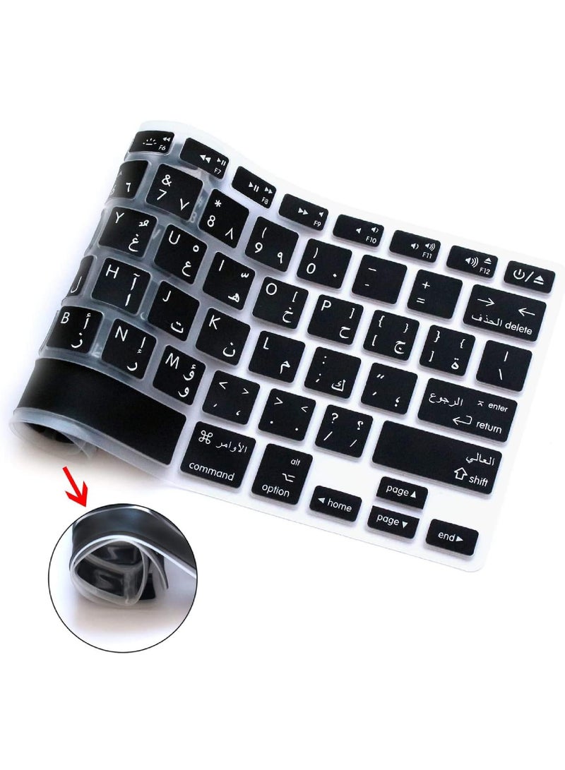 Captaintech Silicone Keyboard Cover for MacBook Air/Pro 13 – Arabic u0026 English Layout | Compatible with Retina u0026 Non-Retina Models (Excludes A1932) - Image 3
