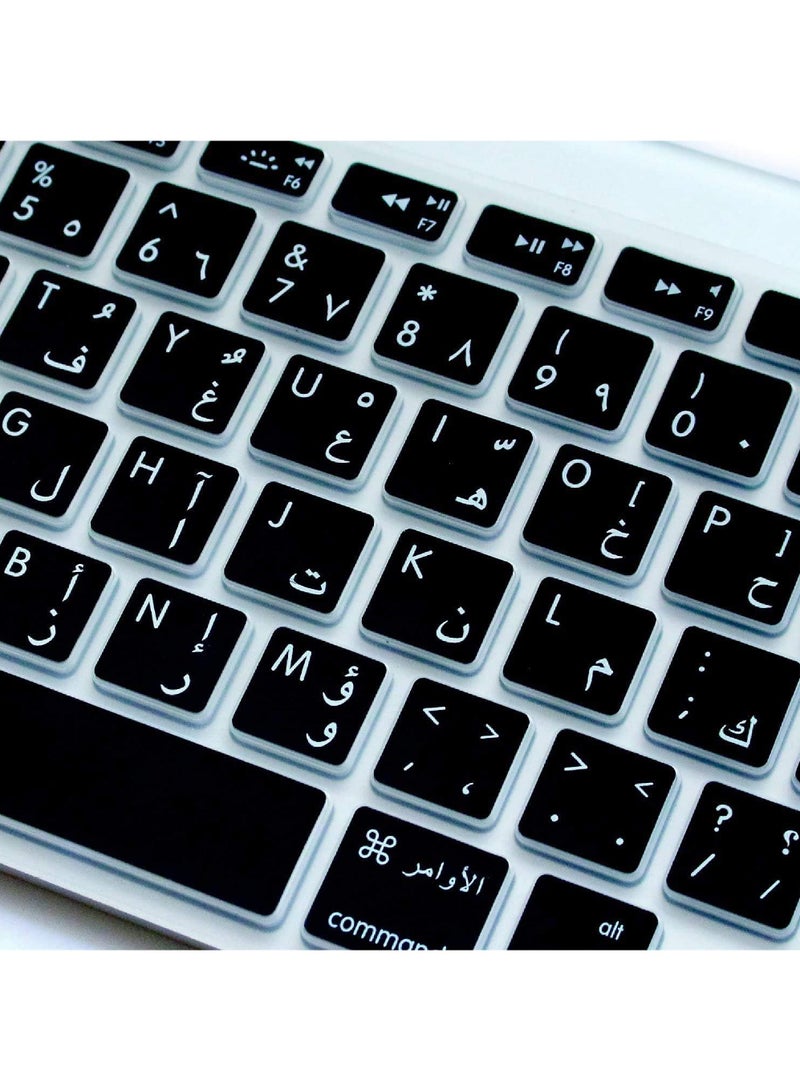 Captaintech Silicone Keyboard Cover for MacBook Air/Pro 13 – Arabic u0026 English Layout | Compatible with Retina u0026 Non-Retina Models (Excludes A1932) - Image 4