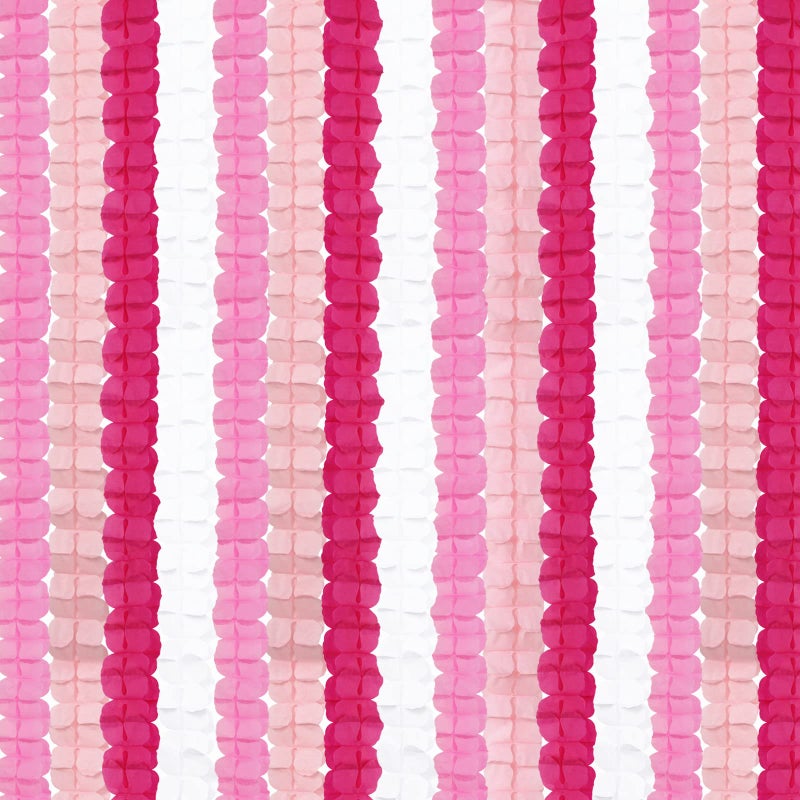 Hugtmr Rose-Red Pink-White Party-Decorations Streamers Garland - 157Ft Four-Leaf Clover Hanging Banner,Wedding Girl Birthday Baby Bridal Shower Engagement Bachelorette Decor Hugtmr - Image 2