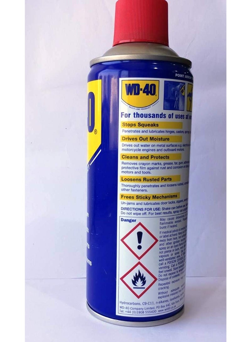 WD40 WD-40 Multi-Use Spray 330ml,Lubricant & Rust Remover-Reduces Friction, Penetrates Stuck Parts, Protects Metal, Displaces Moisture - Image 2