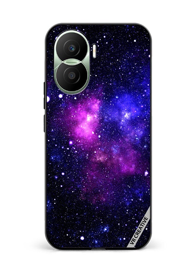 VR CREATIVE Protective Case Cover For Honor Play7T Pro Galaxy  Purple Design Multicolour - Image 1