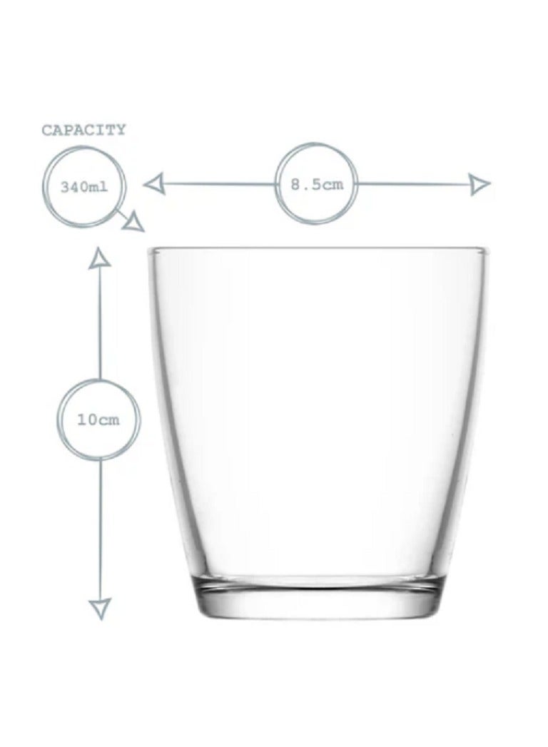 LAV 3 Pieces Vega Soft Drink Tumbler Set 340 Ml - Clear - Image 2