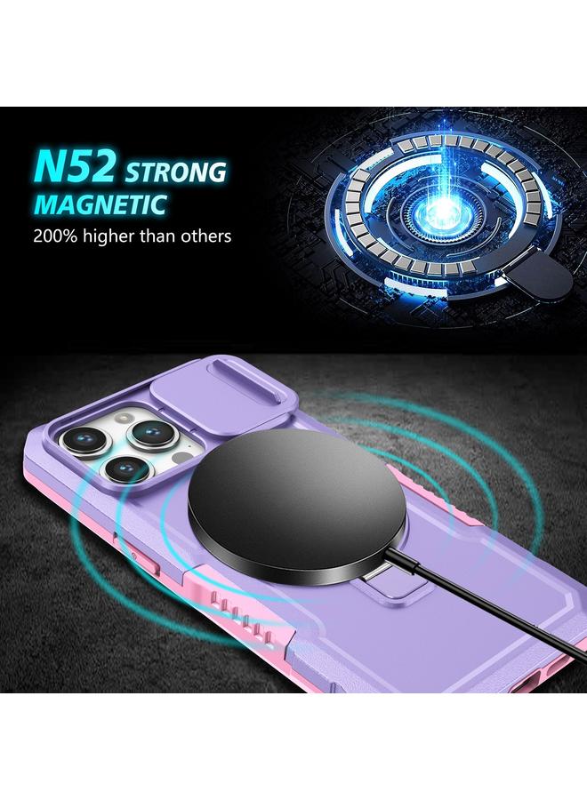 S-TOP Case For iPhone 15 Pro Sliding Camshield MagSafe Holder TPU Hybrid PC Phone Case - Image 5