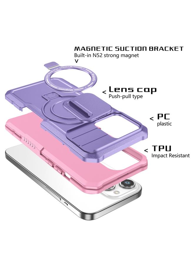 S-TOP Case For iPhone 15 Pro Sliding Camshield MagSafe Holder TPU Hybrid PC Phone Case - Image 3
