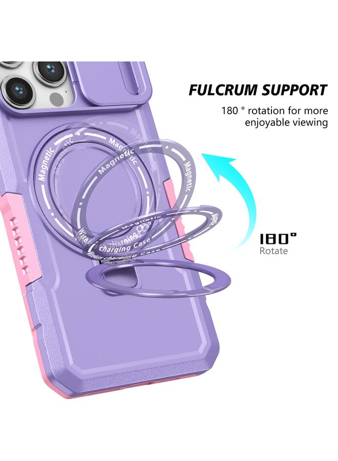S-TOP Case For iPhone 15 Pro Sliding Camshield MagSafe Holder TPU Hybrid PC Phone Case - Image 4