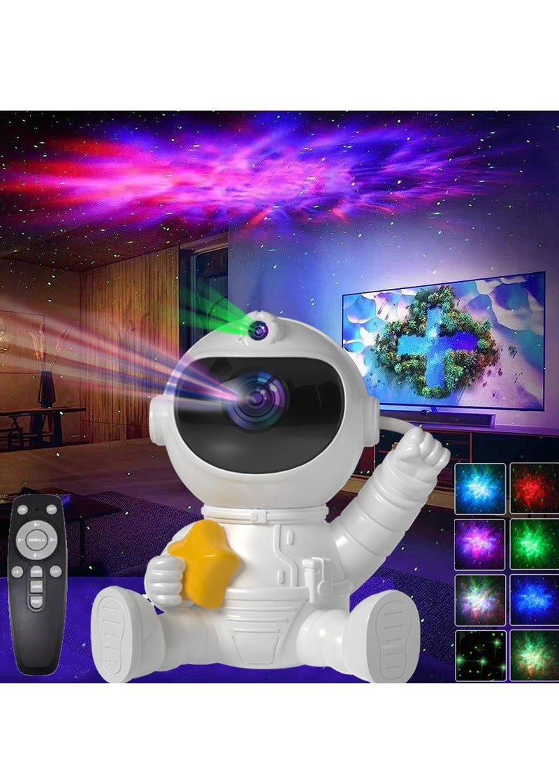 GUDOO Astronaut Star Projector Galaxy Night Light Kids Space lights LED Lamp with Remote Control Timer and Remote 360° Adjustable Design for Gaming Room Home Theater - Image 1