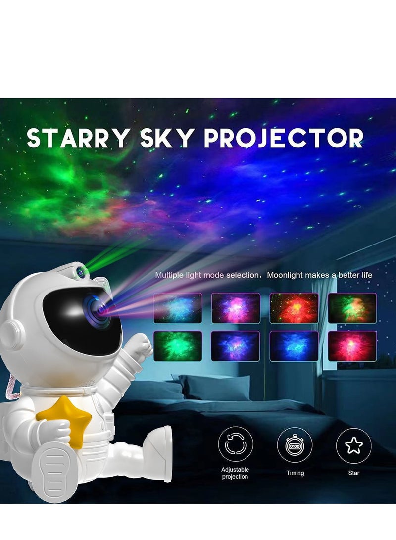 GUDOO Astronaut Star Projector Galaxy Night Light Kids Space lights LED Lamp with Remote Control Timer and Remote 360° Adjustable Design for Gaming Room Home Theater - Image 2