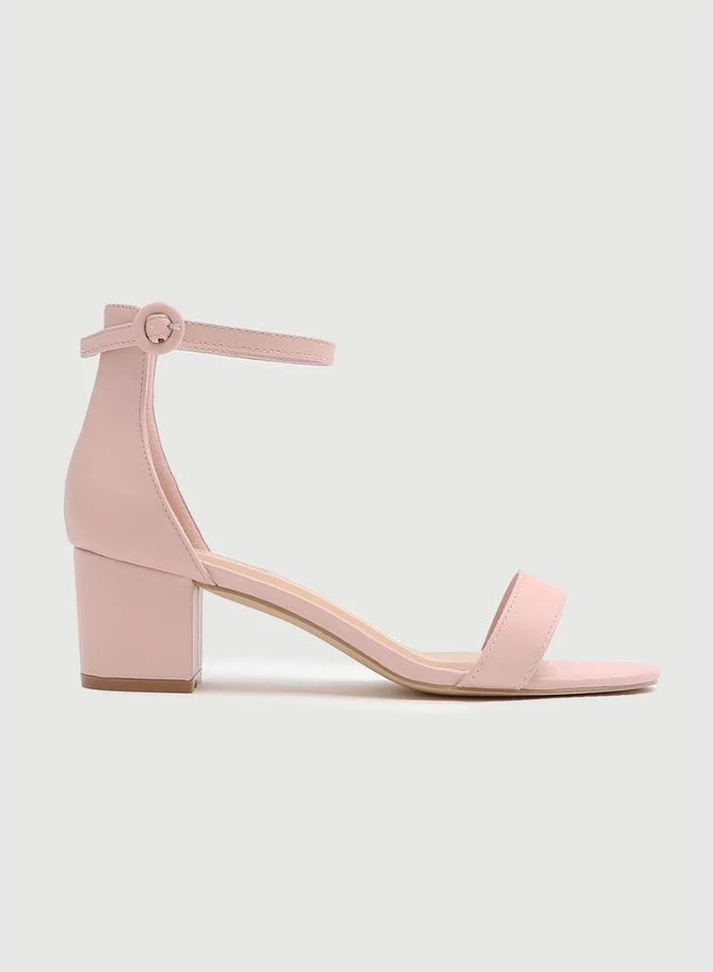 Ardene Block Heel Ankle Strap Sandals