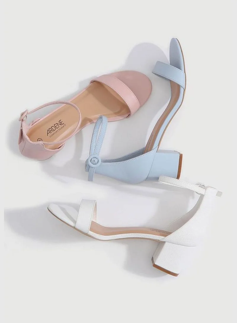 Ardene Block Heel Ankle Strap Sandals