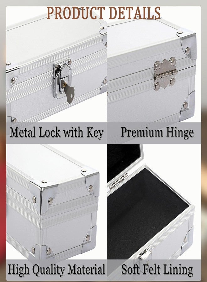 Hipiwe Lockable Cash Box Aluminium Alloy Money Box for Cash Money Storage Box Cash Box with Lock Single Row Currency Tray Cash Organizer Piggy Bank - Image 4