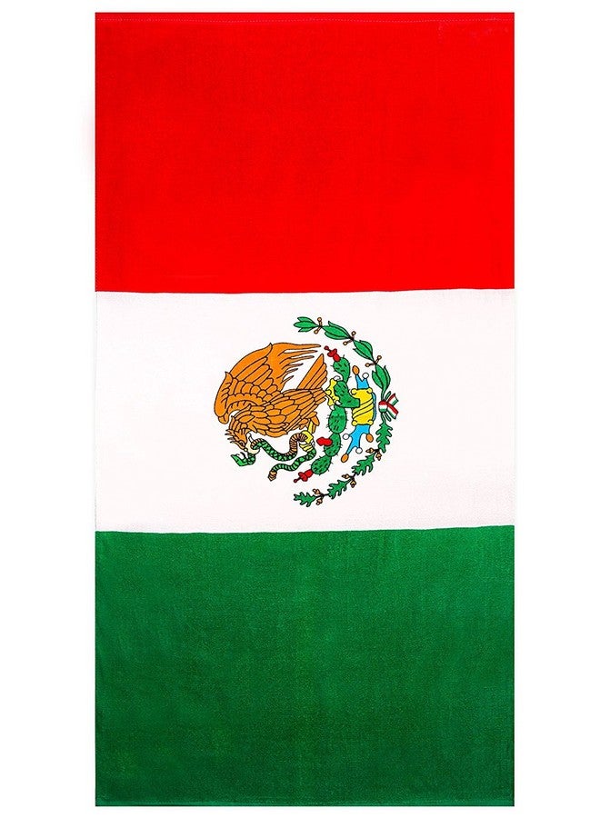JPI Mexican Flag Fiber Reactive Cotton Beach and Bath Towel - Mexico - Image 1
