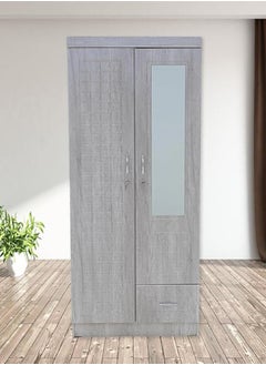 Empirefurniture Wooden Wardrobe with 2 Lockable Doors, Front Mirror, Cupboard, and Storage Drawer – Modern Bedroom Cabinet with Shelves and Hanging Rod (Maple) - pzsku/Z9279E1A4E86C4C28F4C3Z/45/_/1738532956/45982786-1a3f-46fe-b9b1-5df436930943