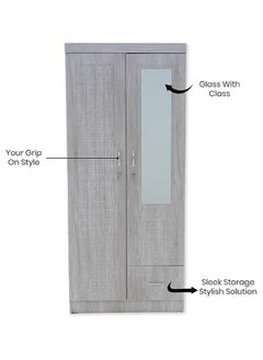 Empirefurniture Wooden Wardrobe with 2 Lockable Doors, Front Mirror, Cupboard, and Storage Drawer – Modern Bedroom Cabinet with Shelves and Hanging Rod (Maple) - pzsku/Z9279E1A4E86C4C28F4C3Z/45/_/1738532957/feb52405-710b-4ac3-8511-3c11504e4e43