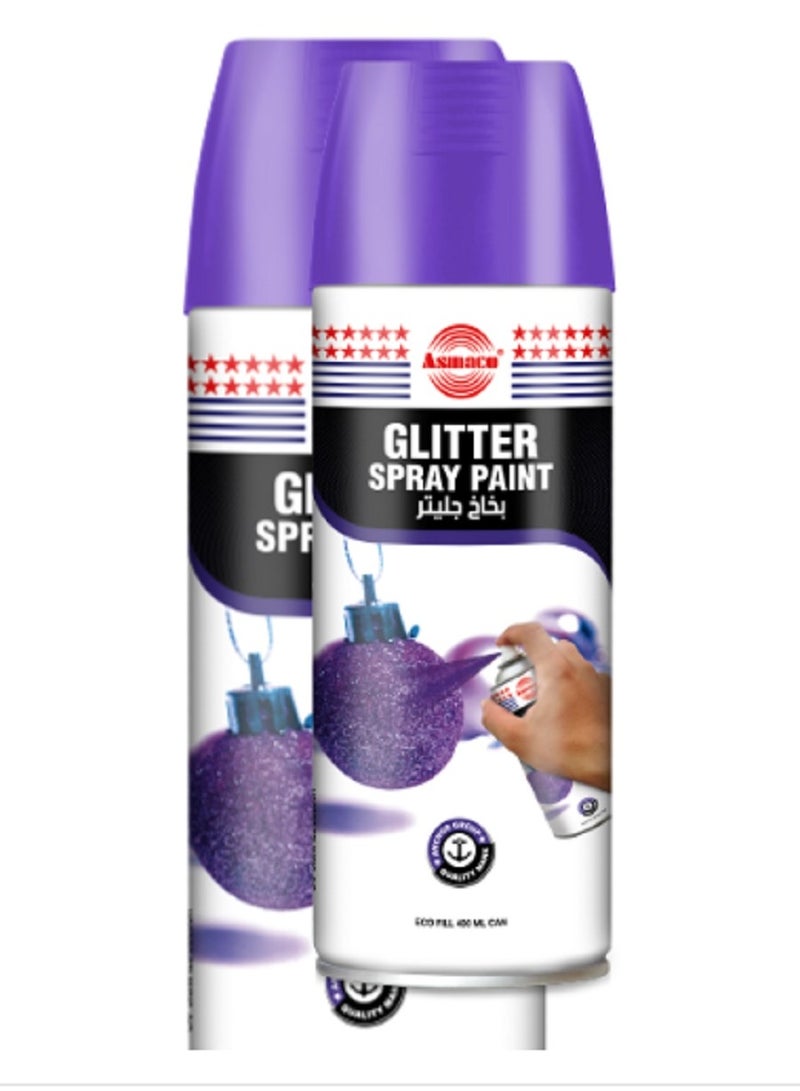 Glitter Spray Paint Purple 2 Pcs