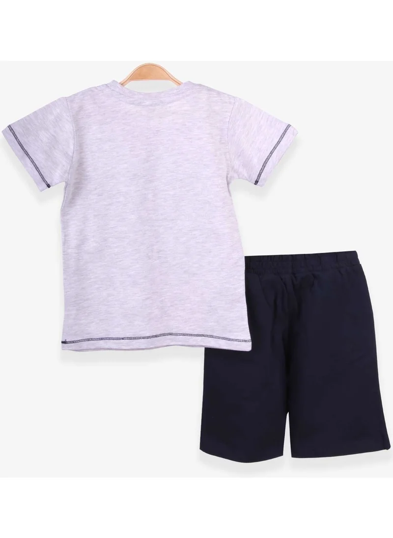 Breeze Boys Shorts Set Cute Puppy Light Gray Melange (1-4 Years)