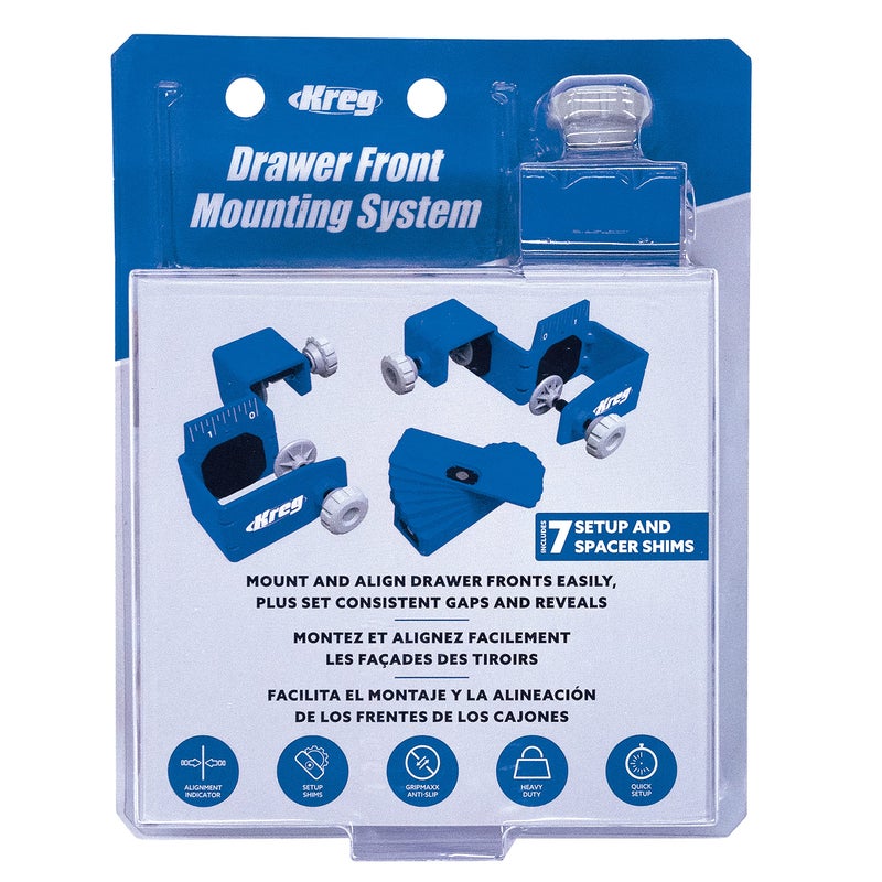 Kreg Drawer Front Mounting Tool Pro Kit - Steel Drawer Face Installation System - Create Consistent Gaps - Up to 1-1/2 Inch Overlay Alignment Tool - KCS-DFMT-PRO - Image 2