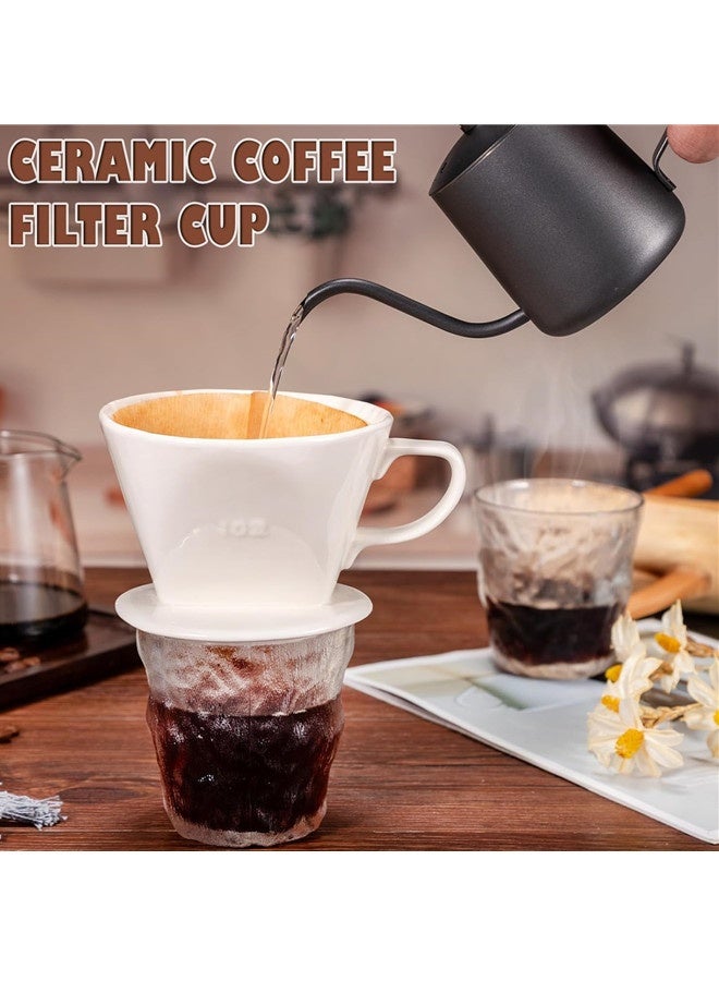 أوساويك ماكينة تقطير القهوة، ماكينة صب القهوة بالخزف مع فتحات التقطير، كوب واحد من الخزف مرشح بطيء مخروط، ماكينة تقطير القهوة الذكية للسفر، التخييم، المقهى، المنزل، صانع القهوة برور - Image 3