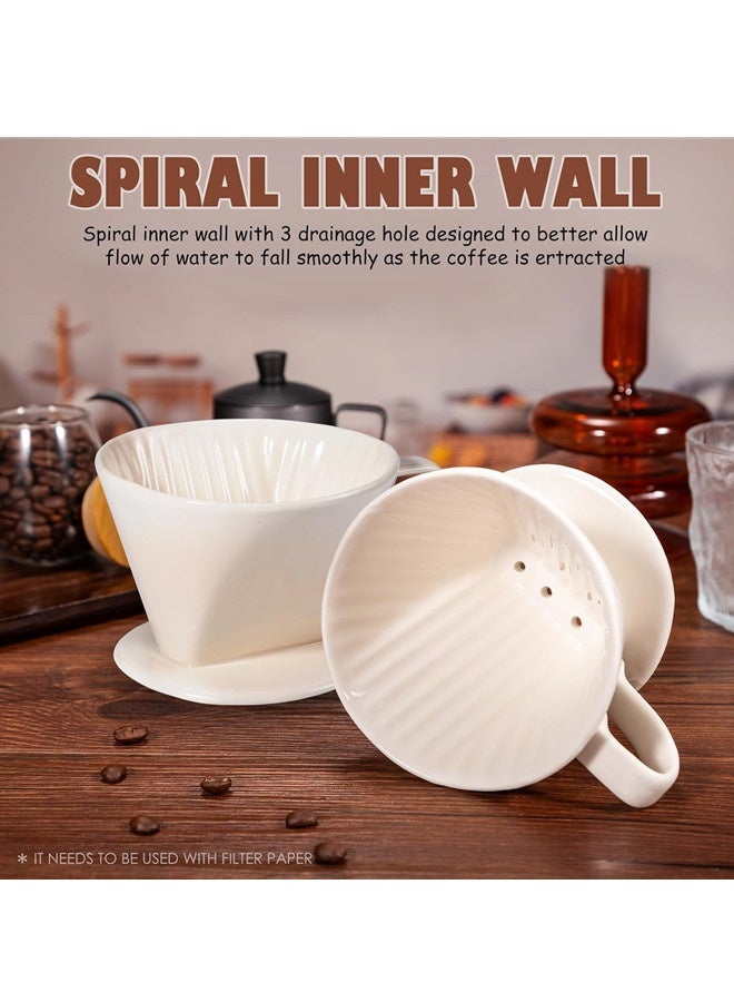 أوساويك ماكينة تقطير القهوة، ماكينة صب القهوة بالخزف مع فتحات التقطير، كوب واحد من الخزف مرشح بطيء مخروط، ماكينة تقطير القهوة الذكية للسفر، التخييم، المقهى، المنزل، صانع القهوة برور - Image 4