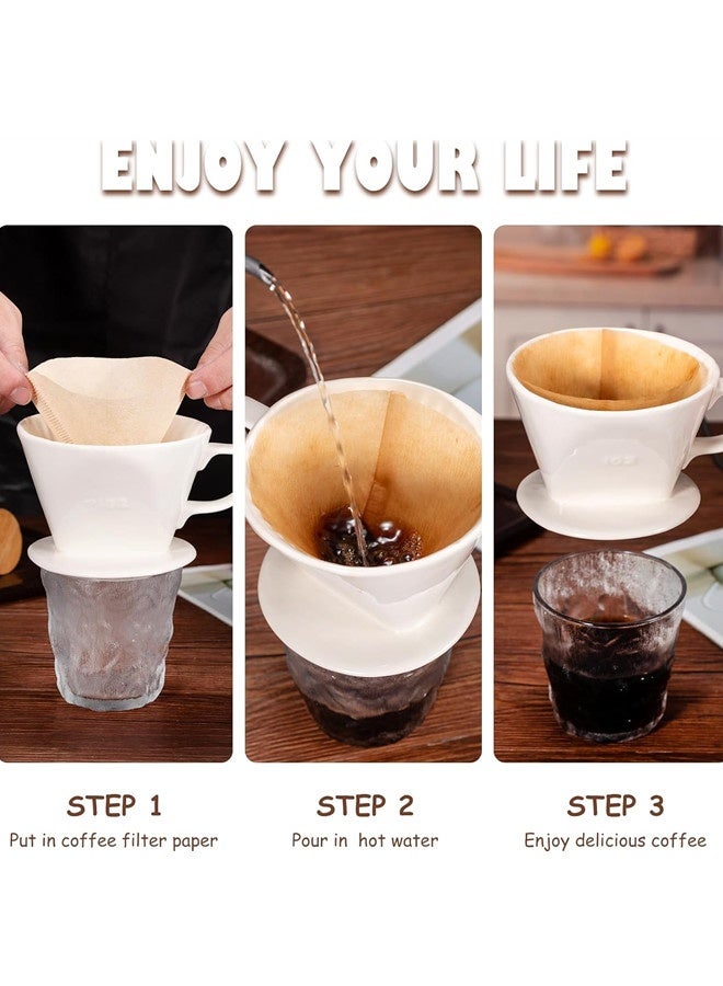 أوساويك ماكينة تقطير القهوة، ماكينة صب القهوة بالخزف مع فتحات التقطير، كوب واحد من الخزف مرشح بطيء مخروط، ماكينة تقطير القهوة الذكية للسفر، التخييم، المقهى، المنزل، صانع القهوة برور - Image 5