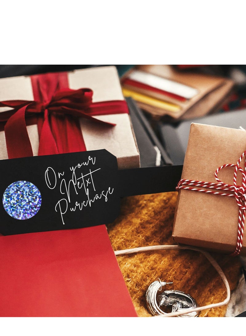 Holographic Glitter Thank You Stickers - 1 Roll of 500 Labels, 1 Inch Each, Perfect for Small Business Packaging, Envelopes, Gift Wraps, and Crafts Supplies. - Image 5