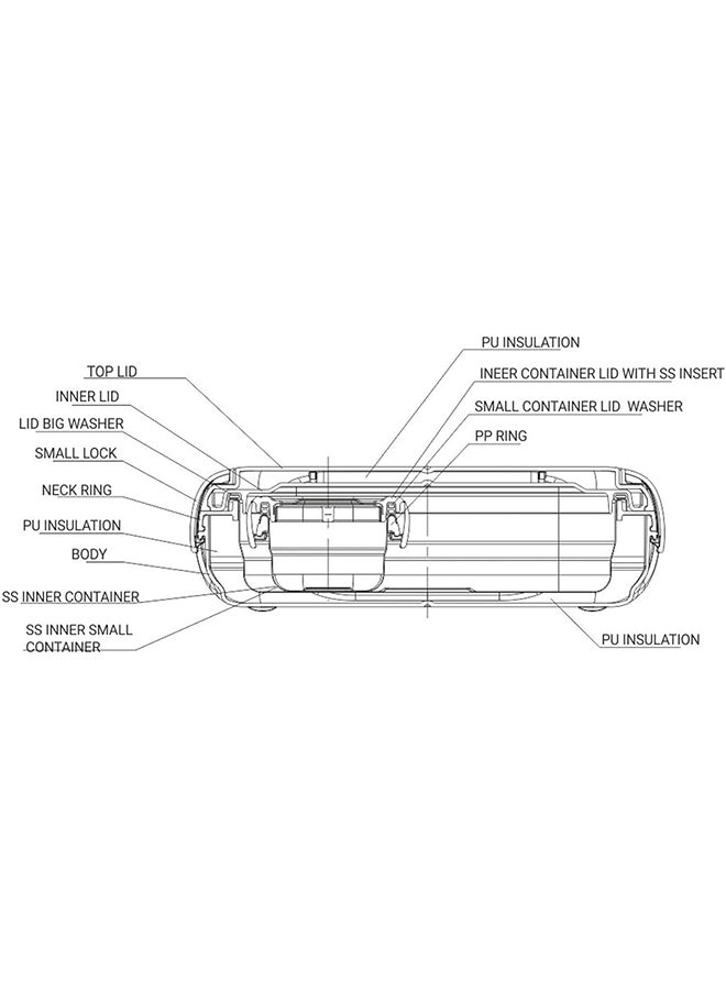 Milton صندوق تيفين صغير معزول للوجبات، 600 مل، مع حاوية داخلية من الفولاذ المقاوم للصدأ، 120 مل وملعقة، ألوان متنوعة - Image 5
