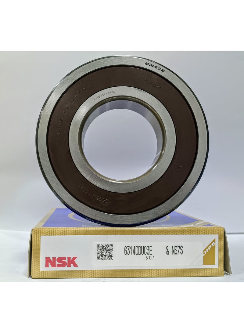 NSK رمان بلي أصلي NSK 6314DDUC3E - محمي بغطاء مطاطي - 70×150×35 مم - Image 4