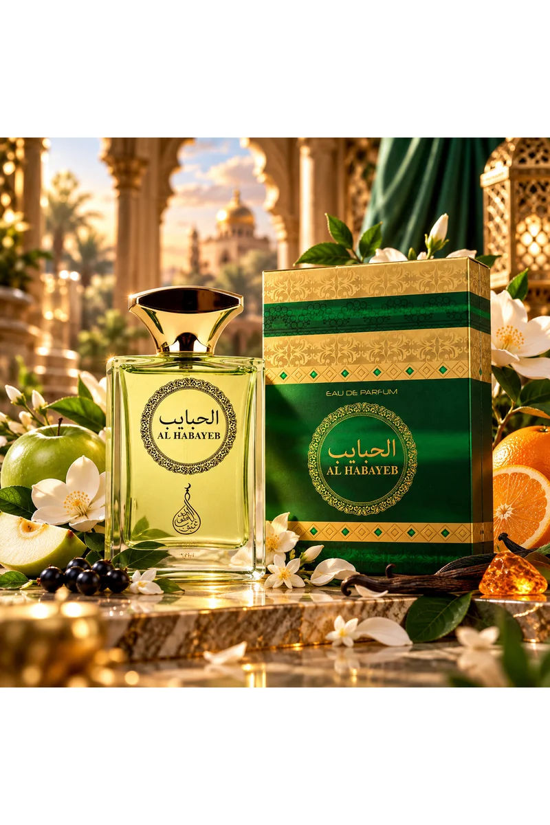محبوب للعطور Al Habayeb Eau de Parfum 100ml | Sweet Floral & Musky Fragrance | Elegant Arabian Perfume