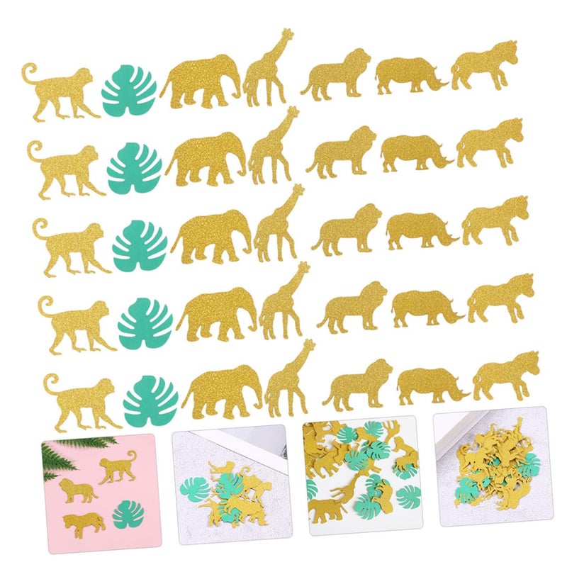 Jungle Leaf And Animal Paper Confetti 200pcs Birthday Party Table Decoration - Image 5