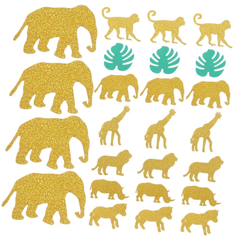 Jungle Leaf And Animal Paper Confetti 200pcs Birthday Party Table Decoration - Image 2