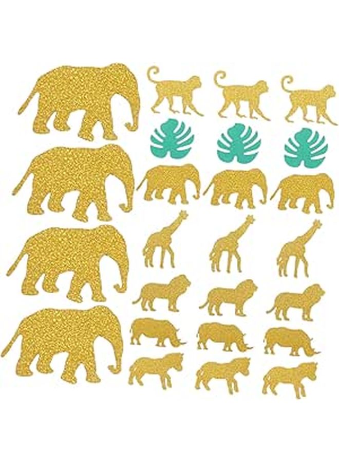 Jungle Leaf And Animal Paper Confetti 200pcs Birthday Party Table Decoration - Image 1