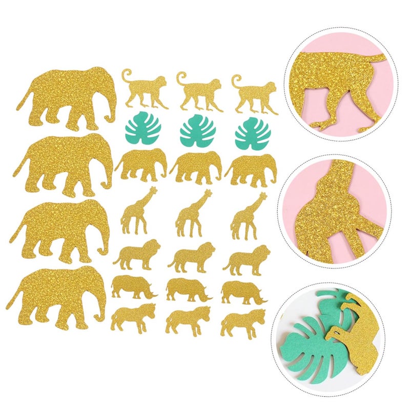 Jungle Leaf And Animal Paper Confetti 200pcs Birthday Party Table Decoration - Image 4