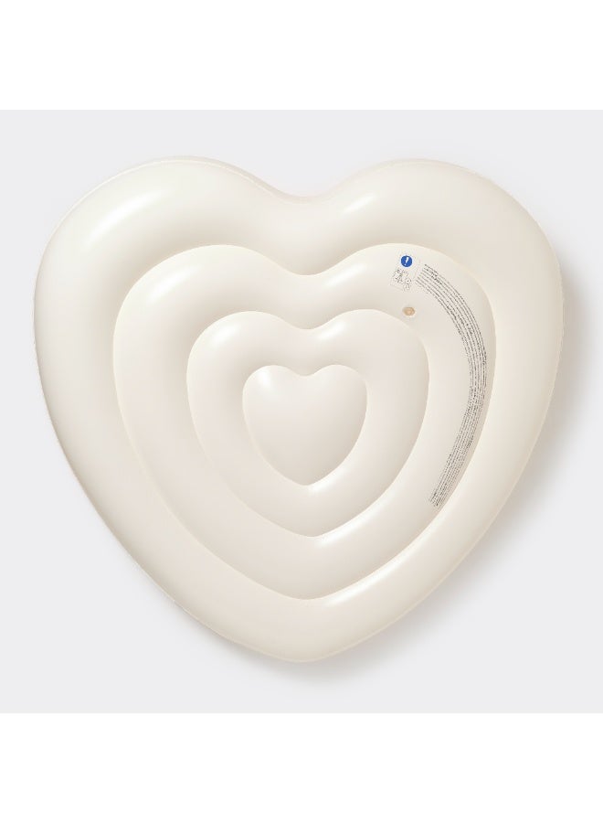 SUNNY LIFE Lie-On Inflatable Float for Kids – Oversized Summer Pool Lounger with Twin Heart Design – “Stole My Heart” Pink Stripe, Pool Essentials & Beach Accessories for Kids - Image 5