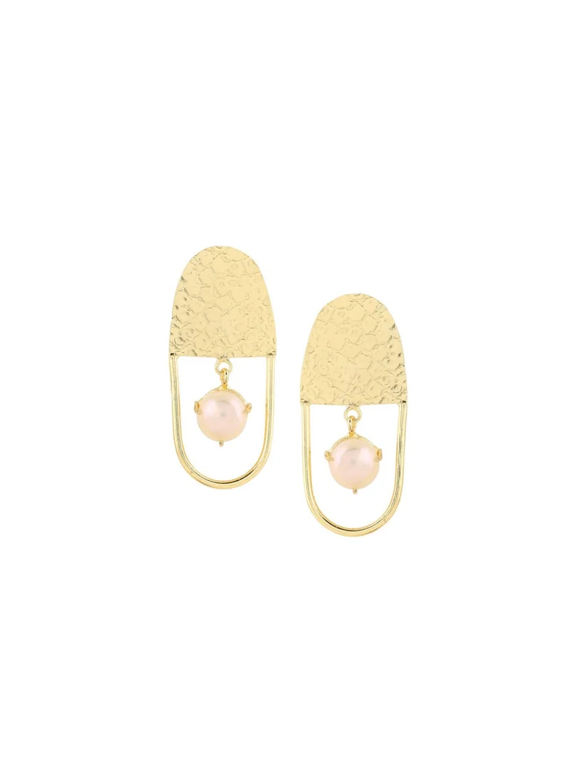 برياسي Plated Pearl Drop Earrings