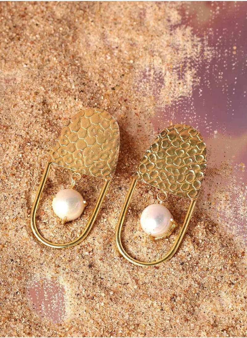 برياسي Plated Pearl Drop Earrings