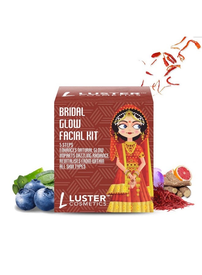 LUSTER Cosmetics Bridal Glow Facial Kit | Enriched With Blueberry & Aloevera Extracts | 5 Step Facial Kit | Single Use Mini Facial Kit | Paraben Free - 45G - Image 2
