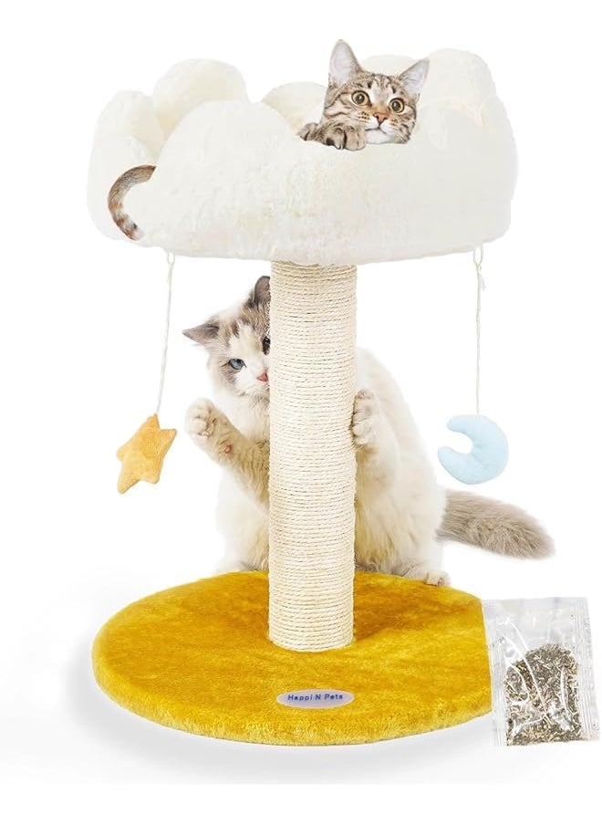 Generic - Cloud Cat Scratching Post With Bed Cat Tree Tower For Indoor Cats Natural Sisal Cat Scratcher With Soft Perch For Kitten And Adult Cats Small Cat Tower With Toys Cat Activity Tree - Image 1